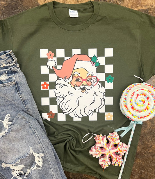 Floral Santa Tee