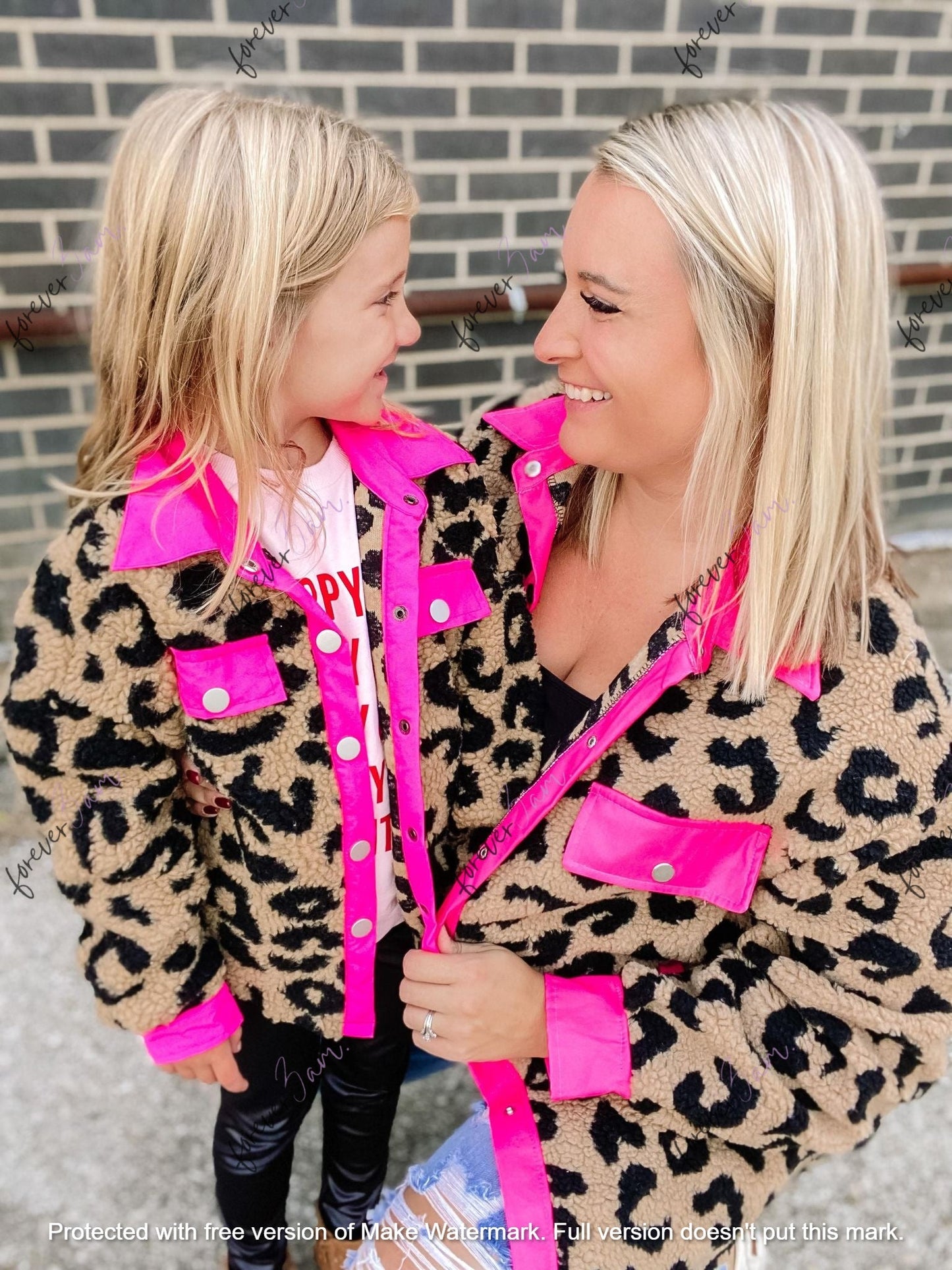 rts: Leopard MOMMY AND ME Sherpa shacket*