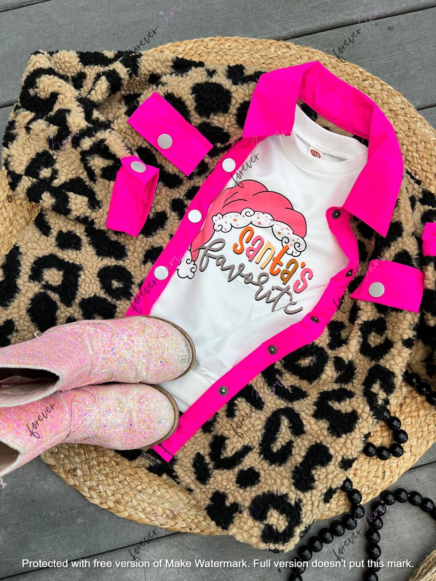 rts: Leopard MOMMY AND ME Sherpa shacket*