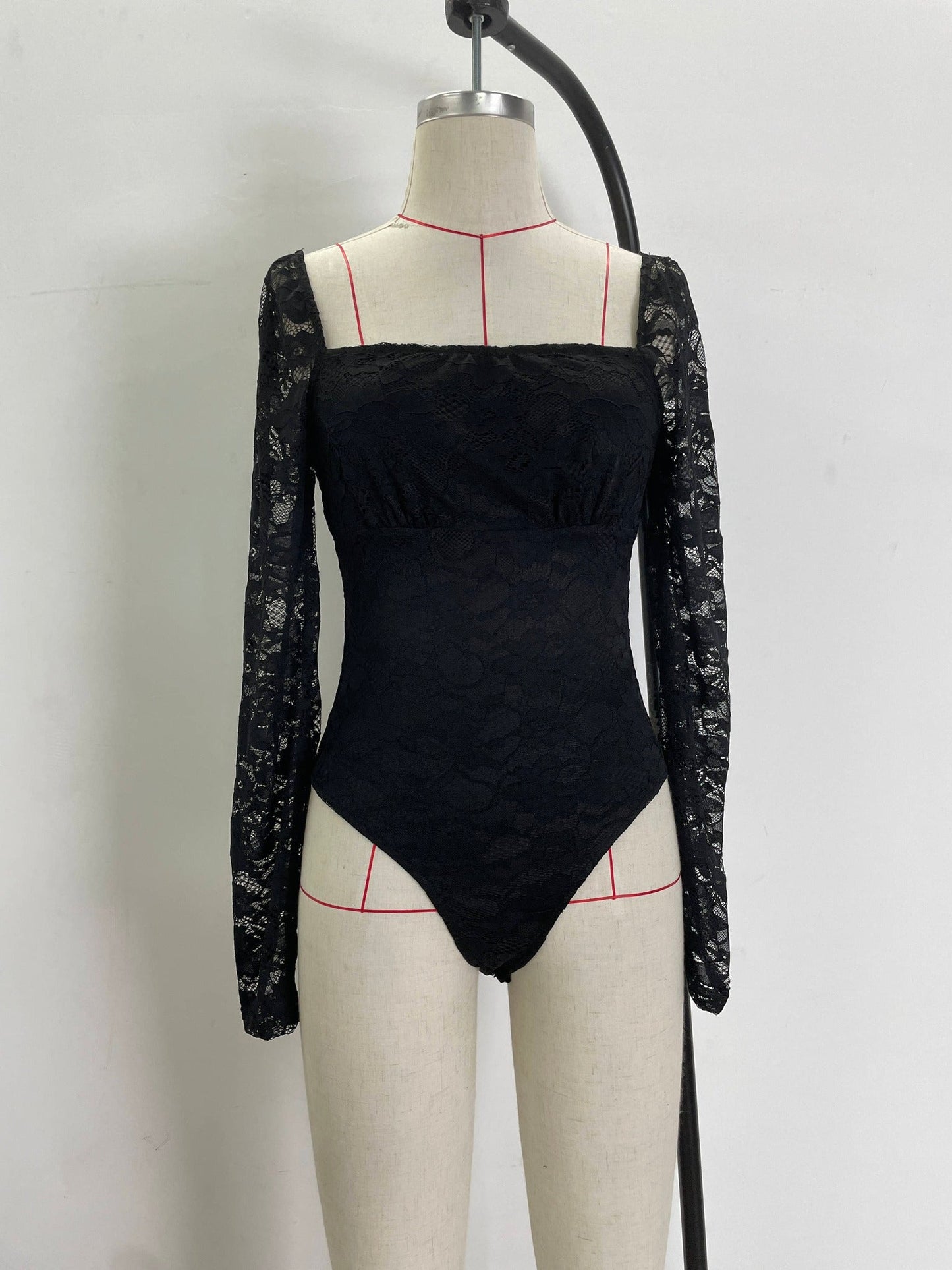 LADIES DEJA LACE (square neck body suit)