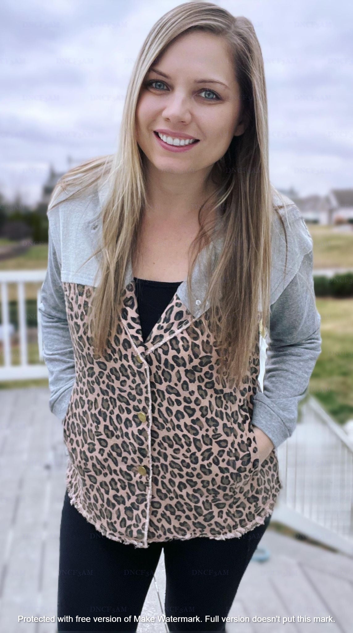 LEOPARD AND SWEATER SHACKET