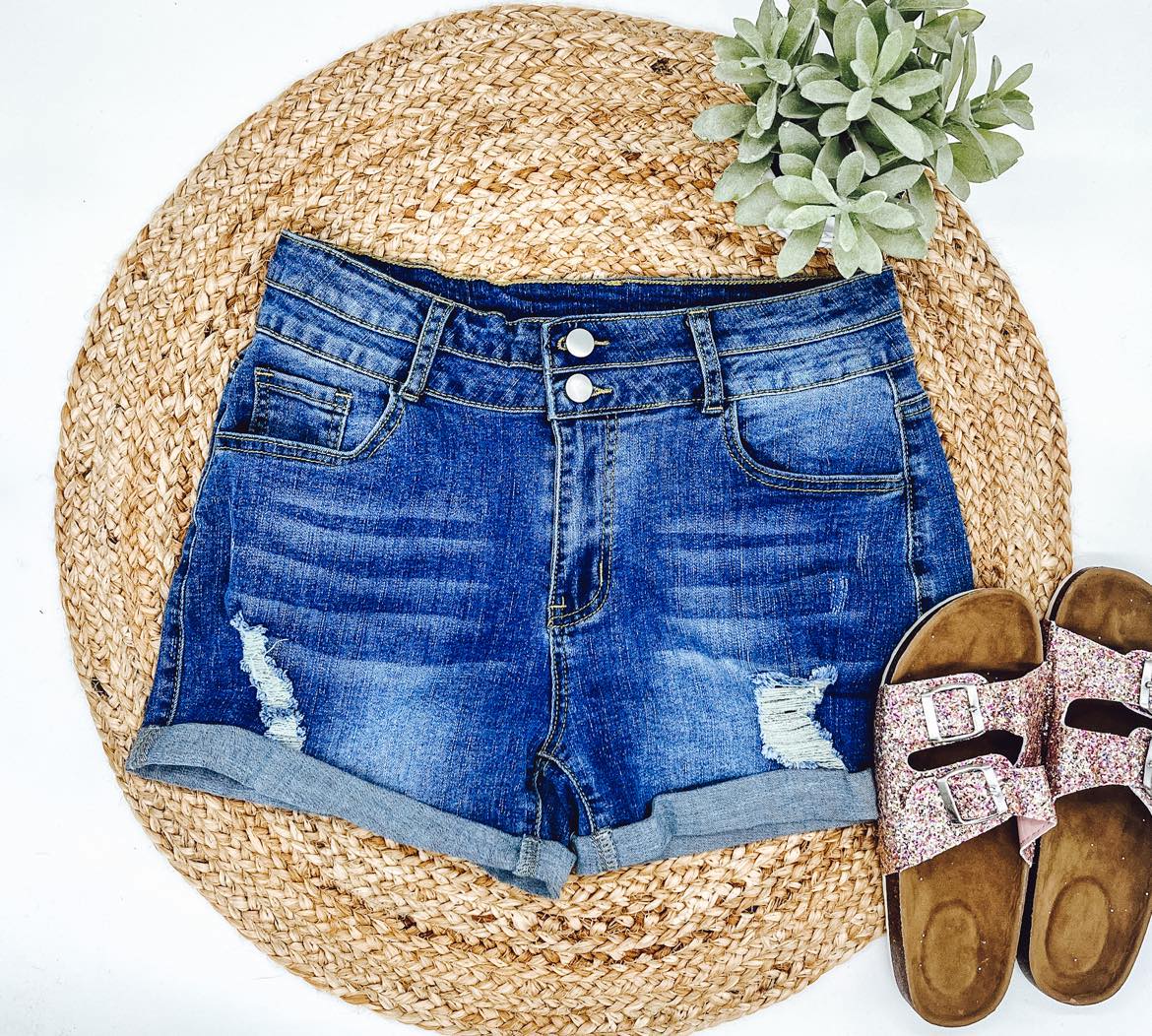 RTS: Cuffed Jean and frayed Jean Shorts*