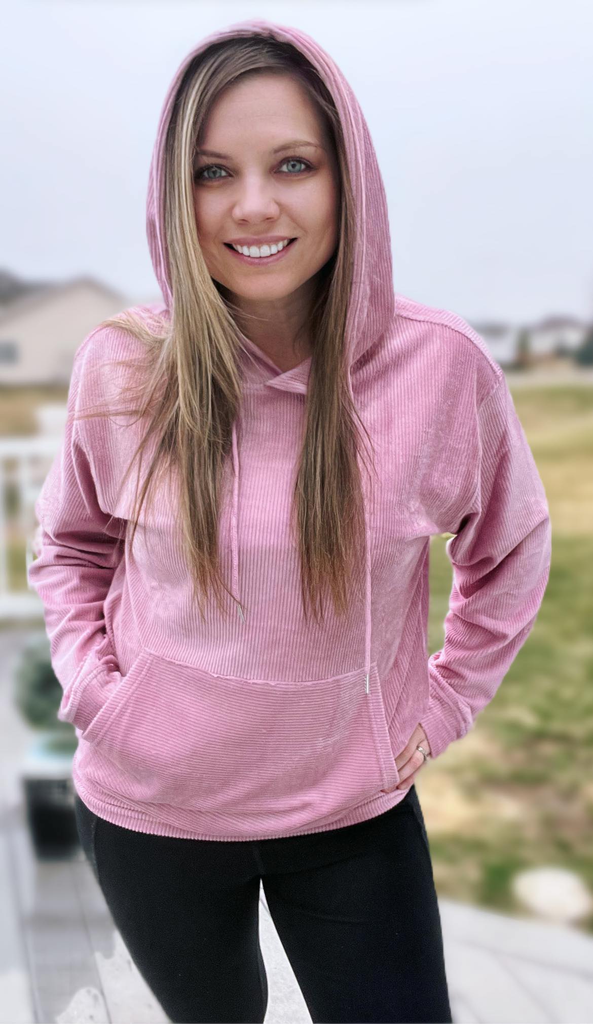 LADIES CHARLIZE CORDUROY HOODIE