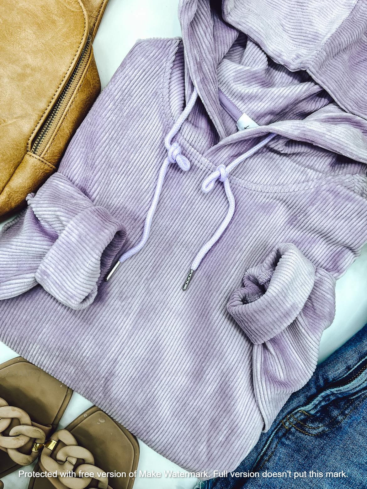 LADIES CHARLIZE CORDUROY HOODIE