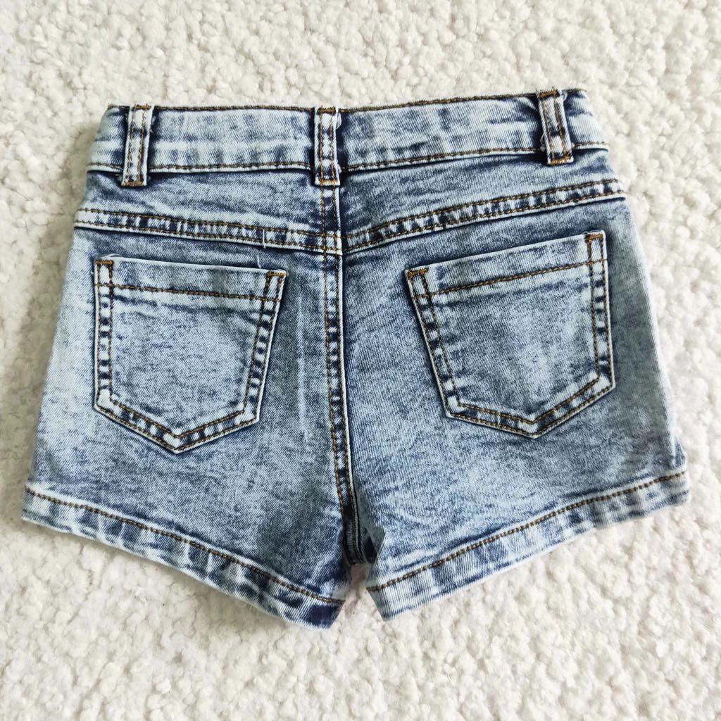 RTS: Girl's Denim Distressed Shorts