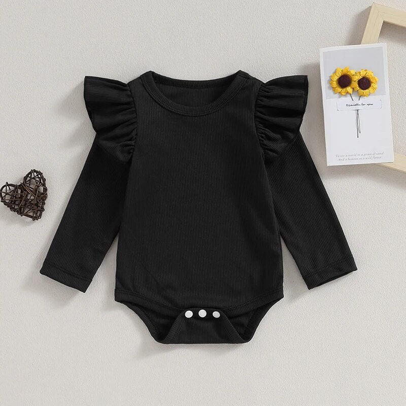 PREORDER: Ruffle Long Sleeve Onesie 9.16.24