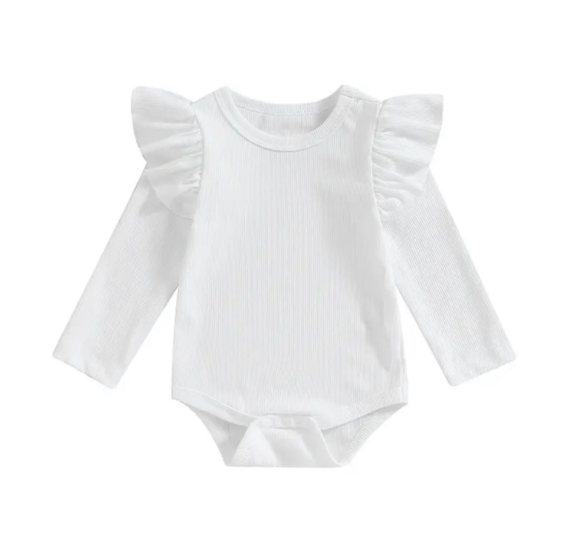 PREORDER: Ruffle Long Sleeve Onesie 9.16.24