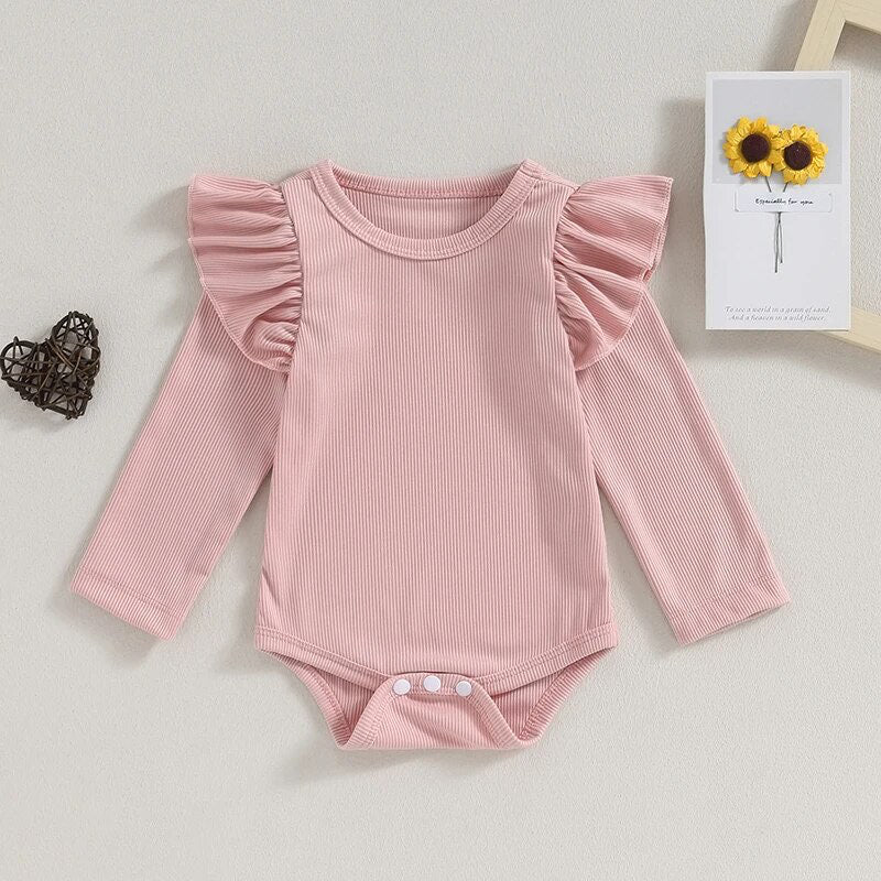 PREORDER: Ruffle Long Sleeve Onesie 9.16.24