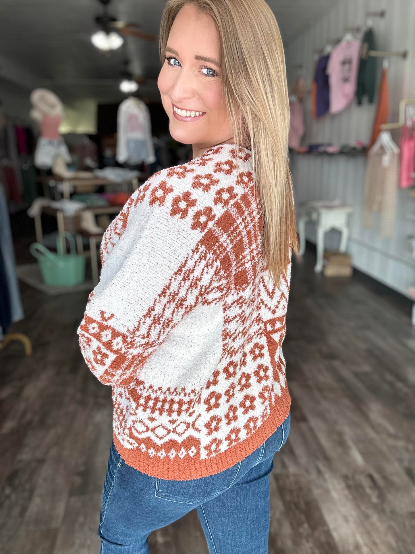 RTS: The Cozy Print Block Sweater