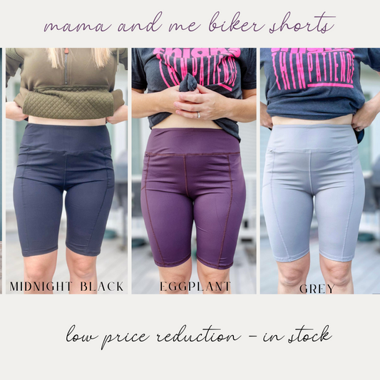 RTS: Mommie  & me biker shorts