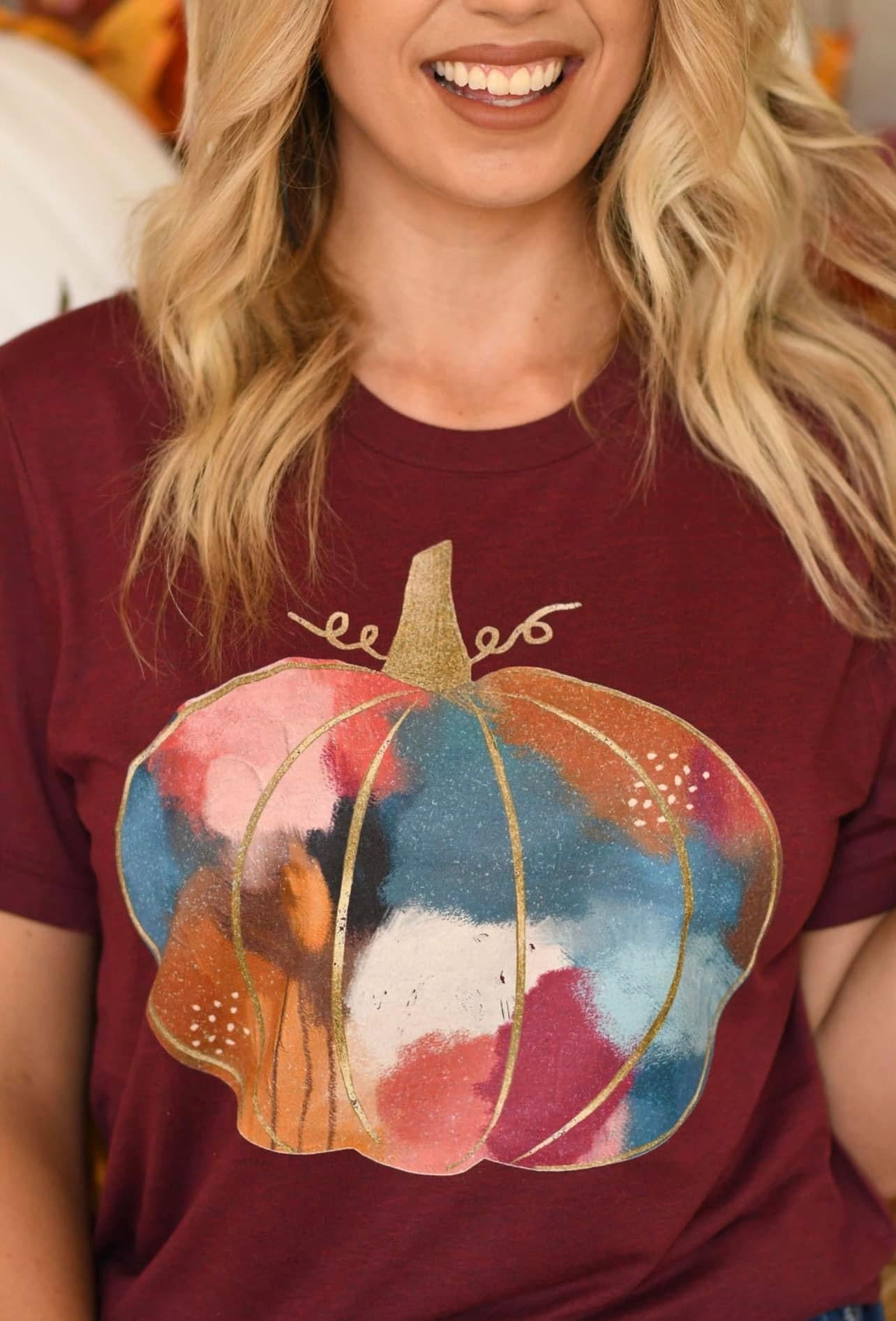 Watercolor Pumpkin Tee