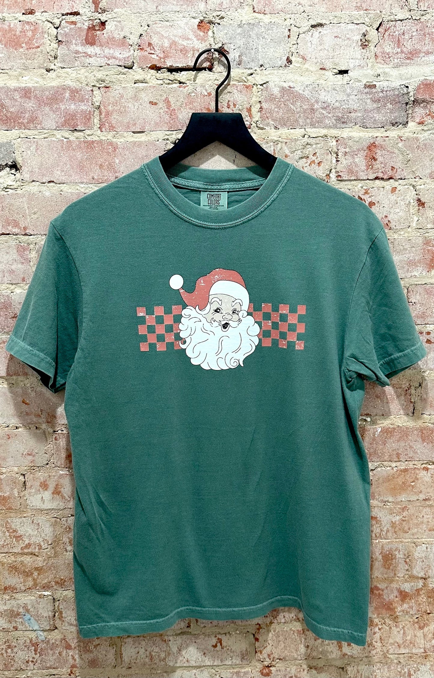 Checkered Santa Tee