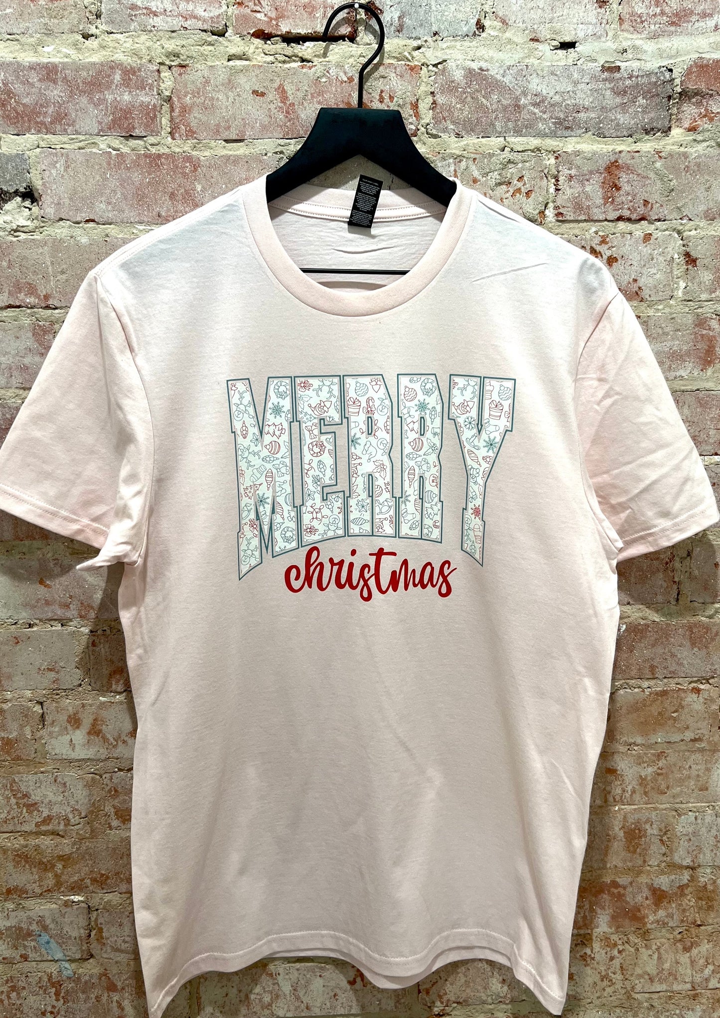 Light Pink Merry Christmas Tee