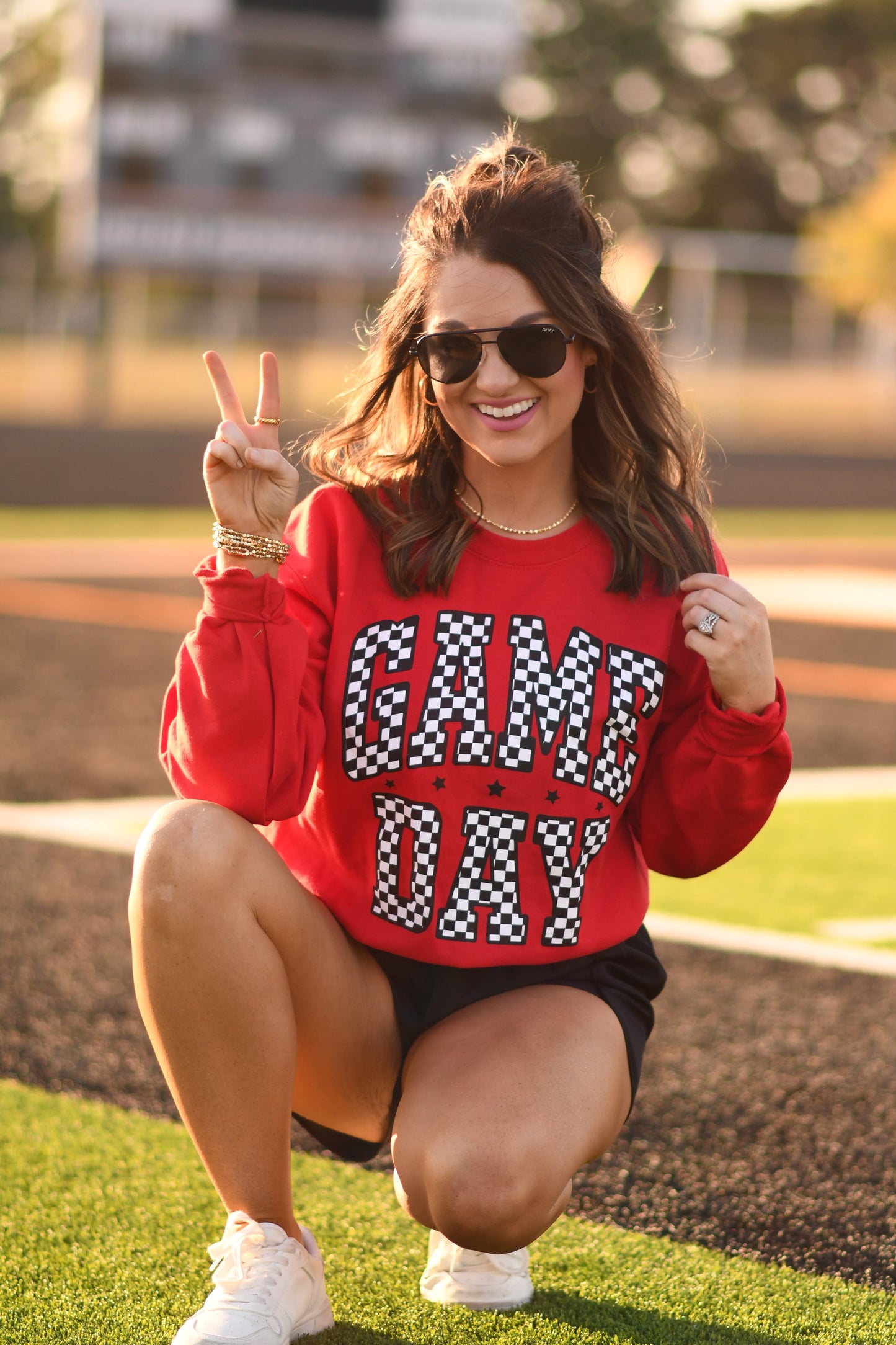 RTS Red Checkered Game Day Sweatshirt