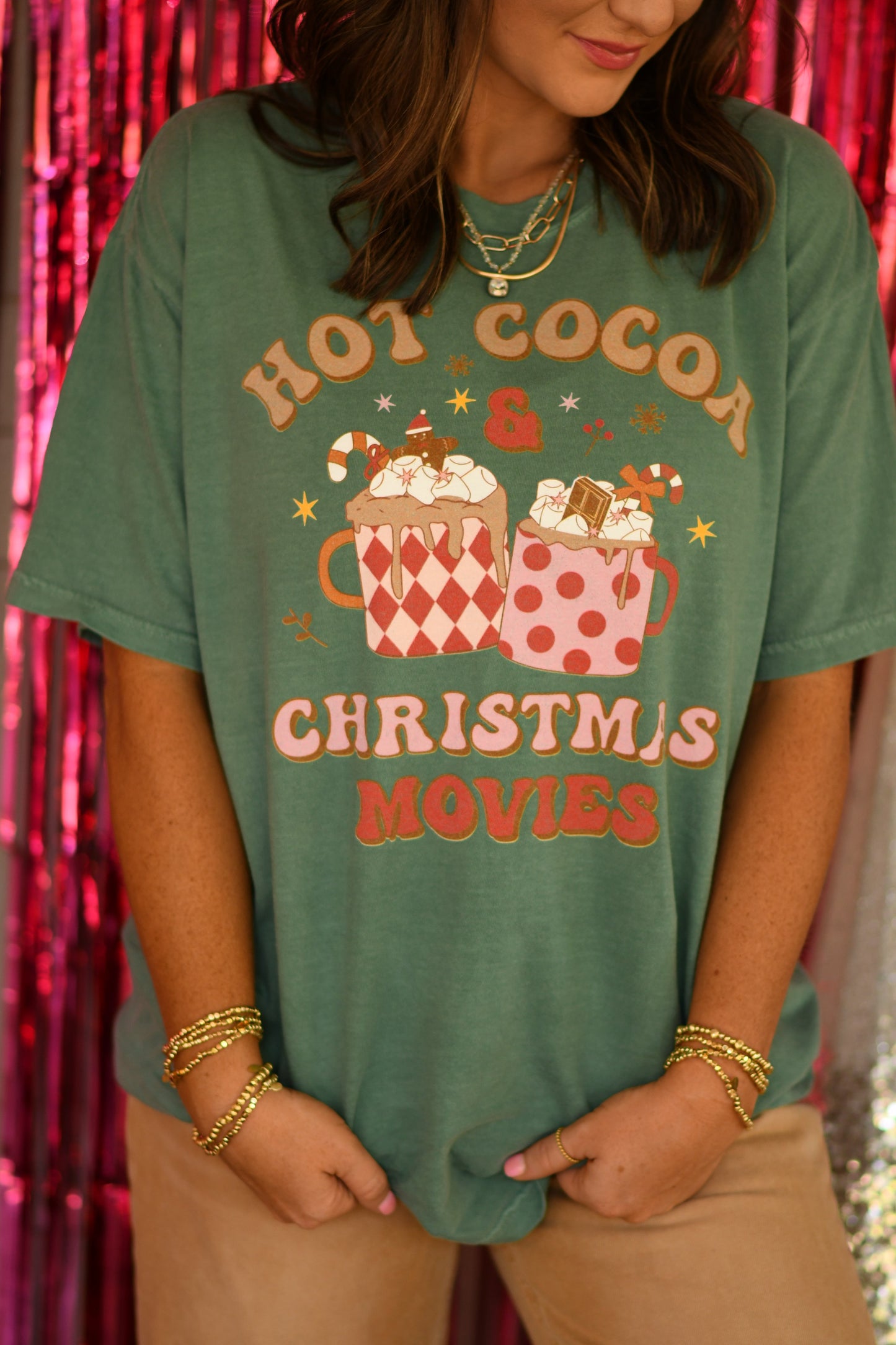 Hot Cocoa and Christmas Movies Tee