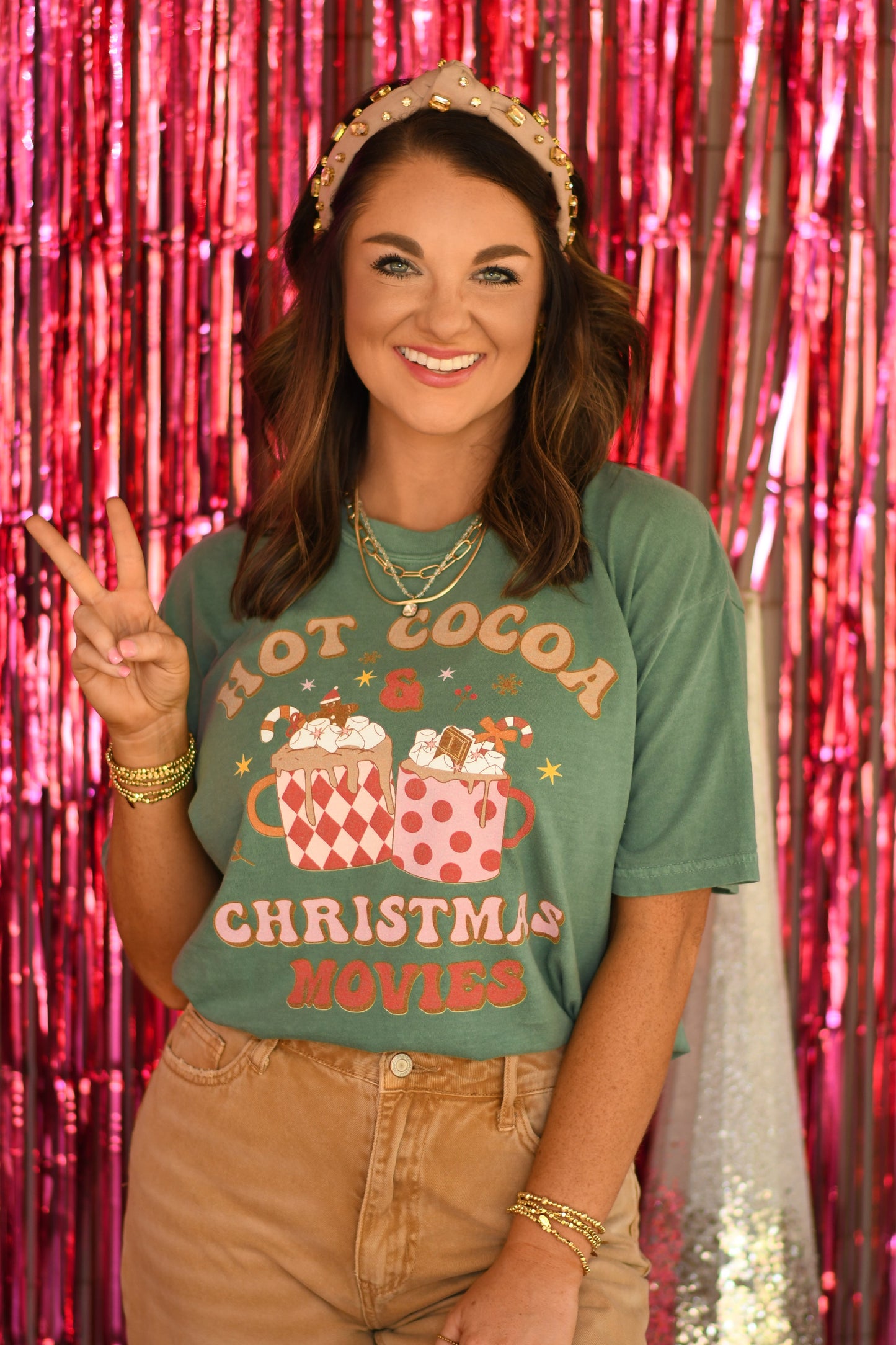 Hot Cocoa and Christmas Movies Tee