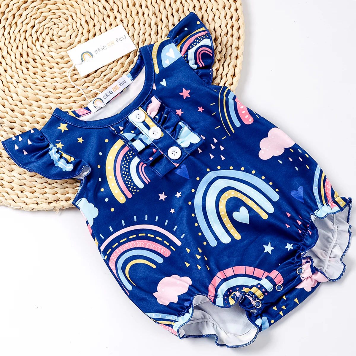 Midnight Rainbows Infant Romper