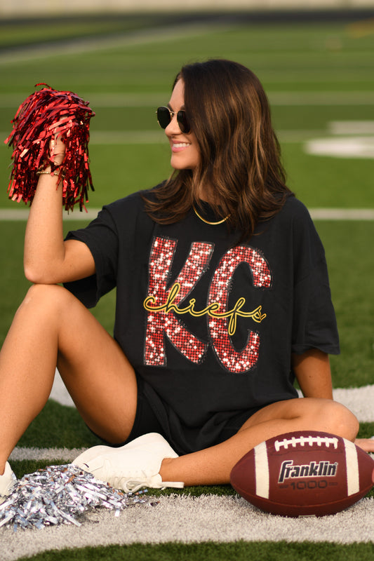 Sparkle KC Chiefs Tee