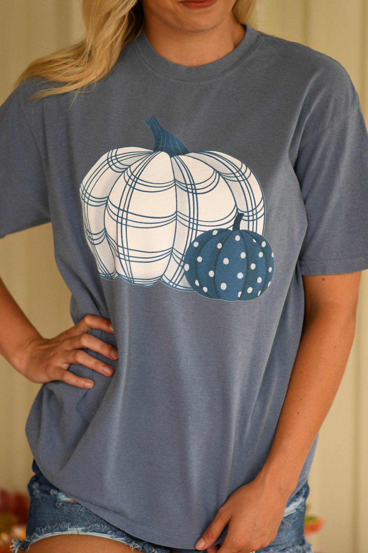 Navy Pumpkins Tee