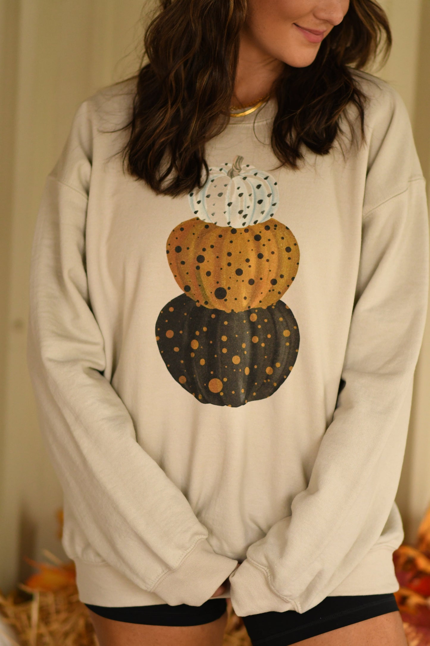 Stacked Spotted Pumpkins Tee or Sweatshirt