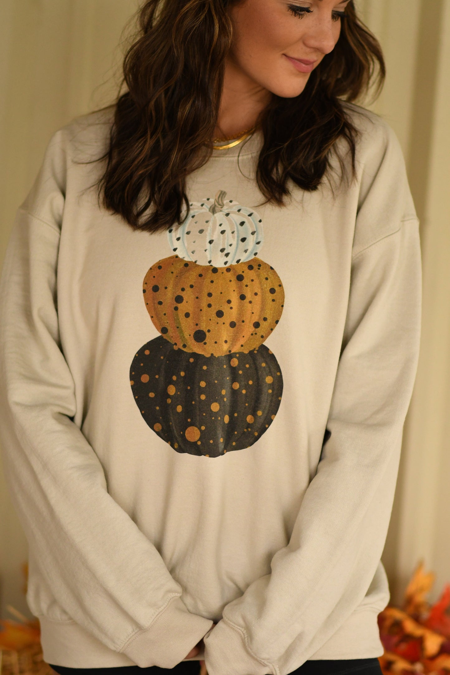 Stacked Spotted Pumpkins Tee or Sweatshirt