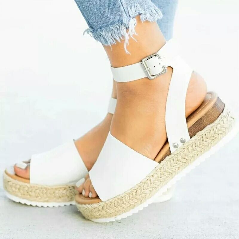 RTS: Whitney Wide Strap Wedge Sandal