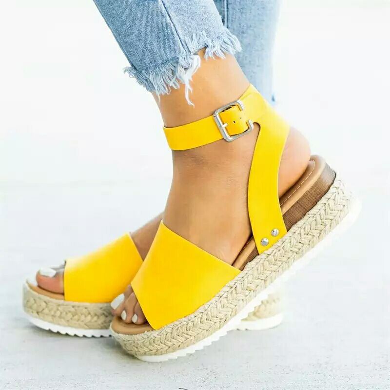 RTS: Whitney Wide Strap Wedge Sandal