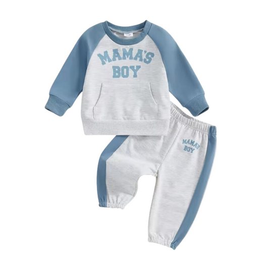 Colorblock Blue Mama's Boy Lounge Set