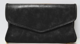 RTS: CLUTCH/CROSSBODY VEGAN LEATHER PURSE*