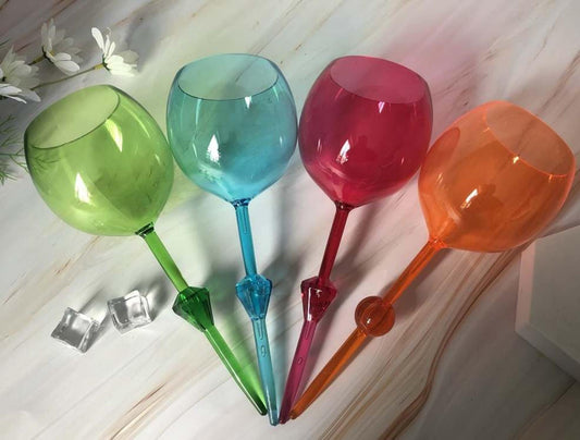 RTS Floating Acrylic wine glasses