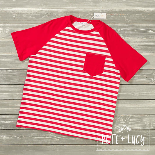 Red and White Striped T-Shirt