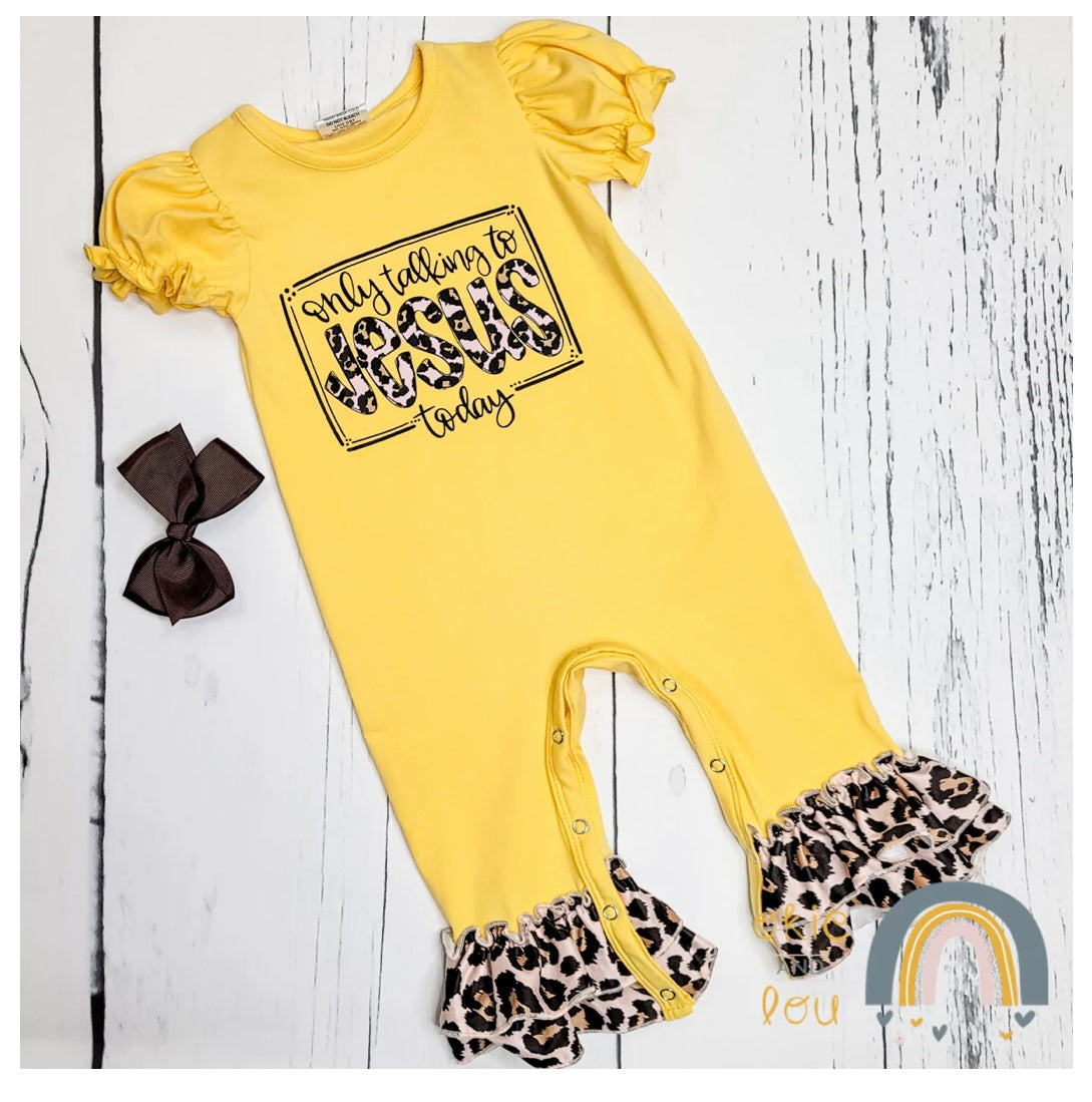 Jesus and Leopard Romper